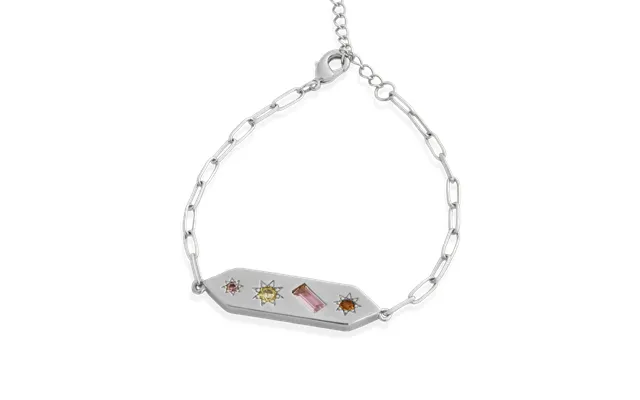 Kaleidoscope Disco Chain Bracelet - Silver