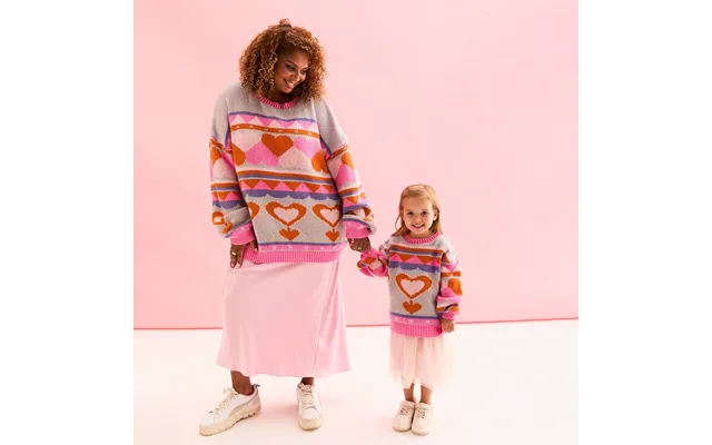 Maching Poppy Mini Me & Adult Jumper Set - Heart Intarsia Knit product image