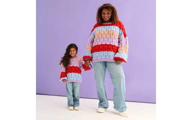 Mandy Twinning Bundle Adult & Kids Matching Jumpers Rainbow Stripes - Xs 2-3 Years product image