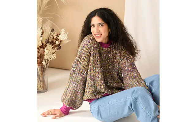 Resale Bertie Balloon Sleeve Chunky Knitted Jumper - Multi, Multi Large 1