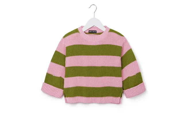 Rhiannon Kids Chunky Stripe Recycled Cotton Blend Jumper - Pink, 2-3 Years