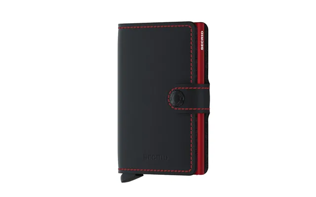 Secrid Mini Wallet - Matte Black & Red