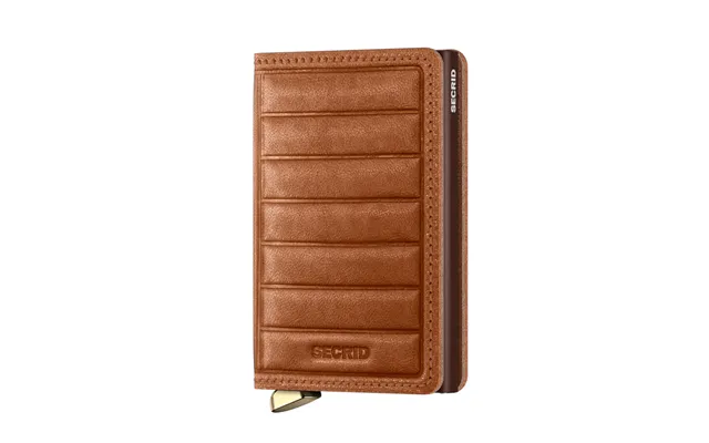 Secrid Slim Wallet - Emboss Lines Cognac