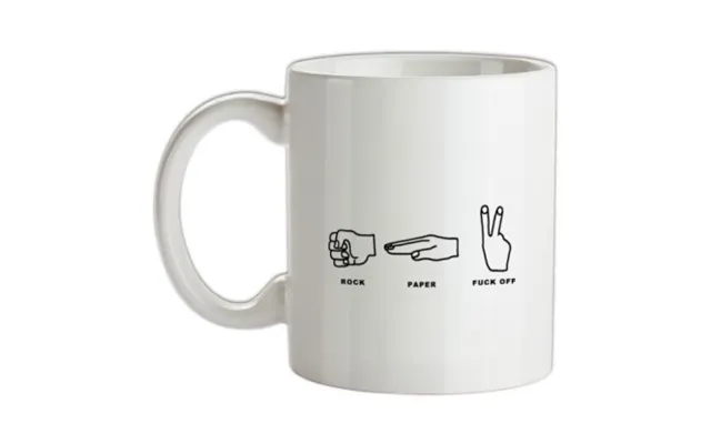 Rock Paper Fuck Off Mug.