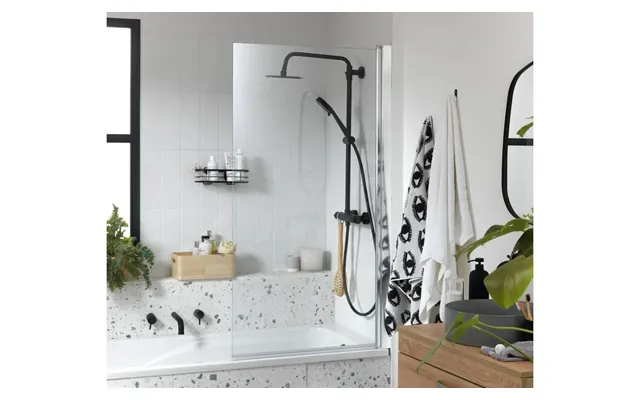 1400x780mm Half Bath Shower Screen Silver Easy Installation