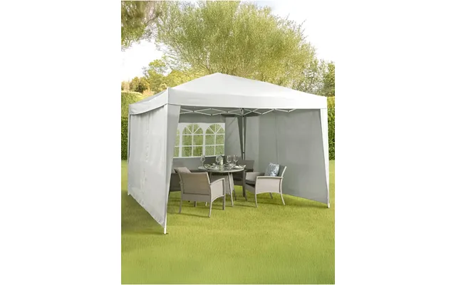 3 X 3m Pop Up Gazebo With 3 Piece Side Panels Grey & Camping - Parties