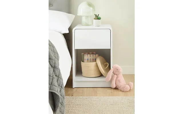 Bailey Kids Bedside Table White Childrens Bedroom Furniture Nightstand