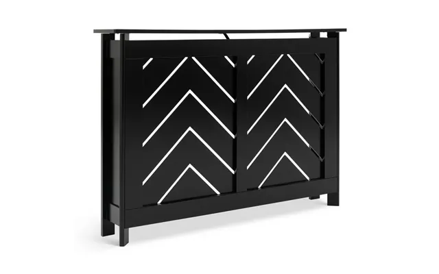 Chevron Small Radiator Cover Black Modern Home Heating Cabinet Furniture