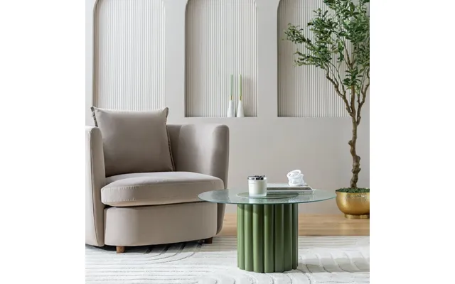 Cicely Round Coffee Table Green Modern Living Room Furniture