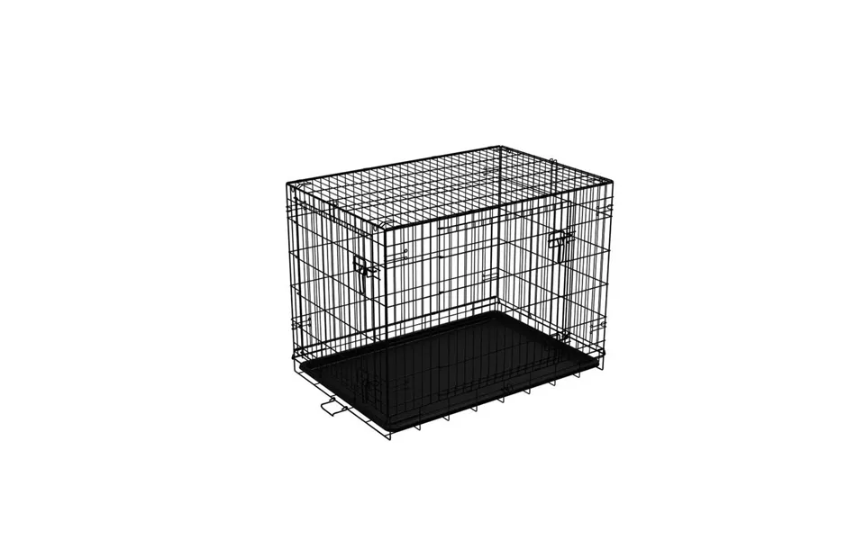 Double Door 36 Inch Pet Cage Large Dog Crate Kennel Indoor Outdoor