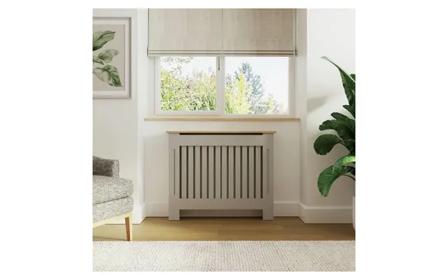 Gfw Longslow Medium Radiator Cover Grey Oak With Ventilation Slats Shelf product image