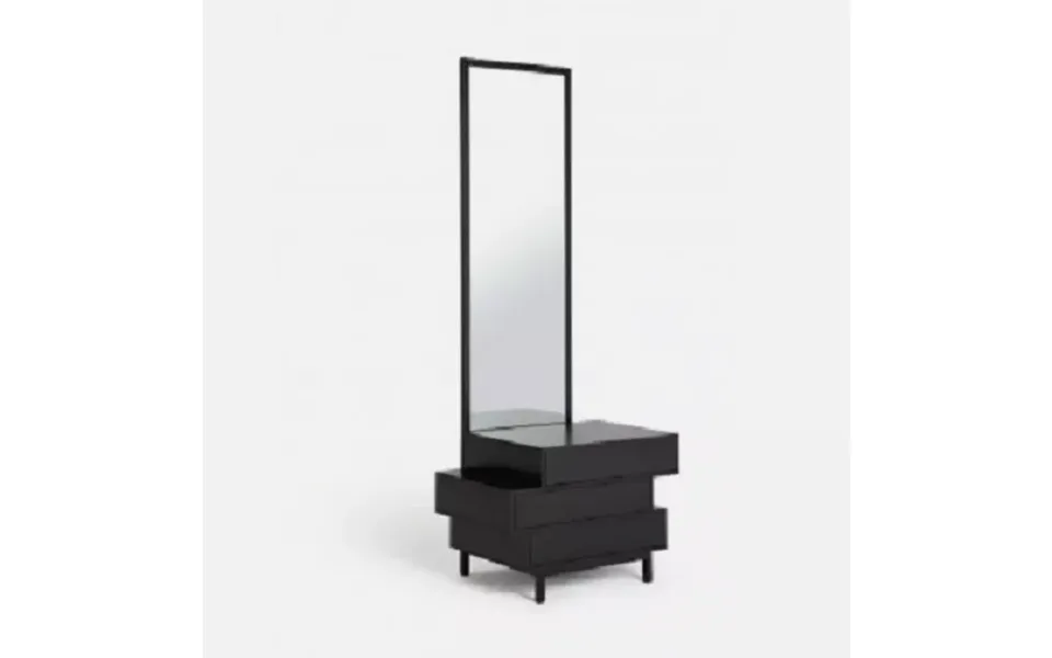 Greenwich 3 Drawer Storage Dresser With Mirror Black Compact Design