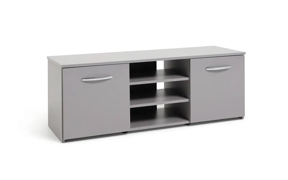 Hayward 2 Door Small Tv Unit Grey Gloss Media Storage Cabinet
