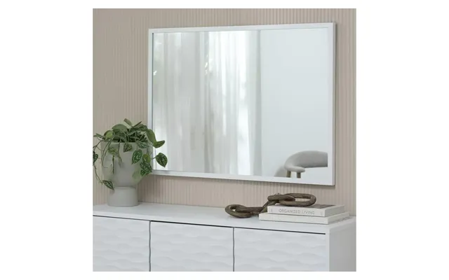 Home Essentials White Wall Mirror 90x65cm Bedroom Living Room Decor