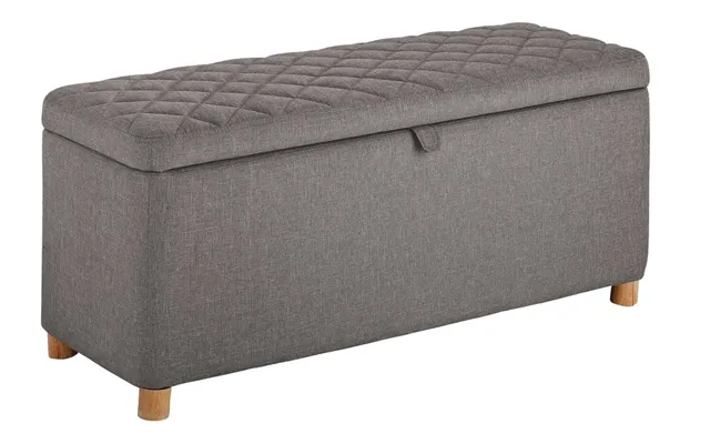 James Fabric Large Ottoman - Grey