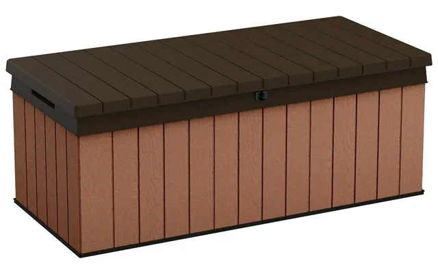 Keter Darwin 380l Outdoor Garden Storage Box Brown With Lock