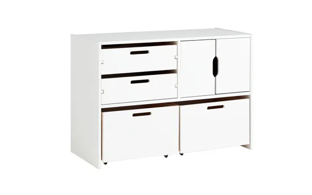 Kids Rico Double Storage Unit White Childrens Bedroom Furniture Organiser