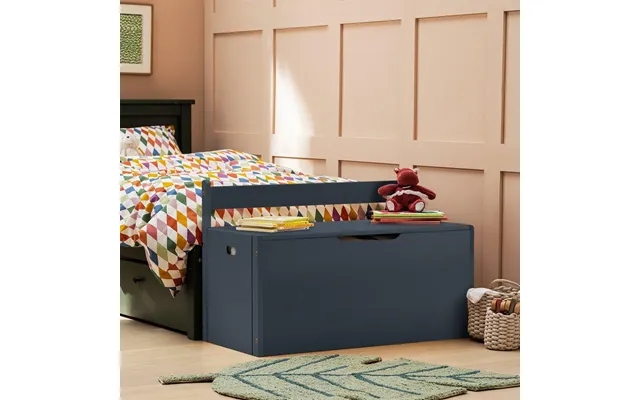 Kids Scandinavia Extra Large Toy Box Ink Blue Childrens Storage Organiser