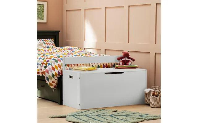 Kids Scandinavia Extra Large Toy Box White With Lid For Bedroom