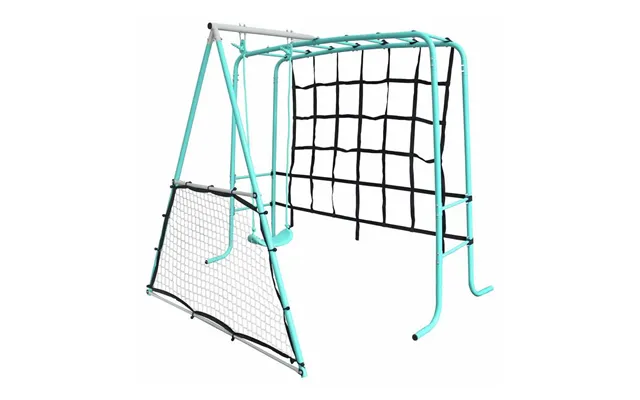 Kids Swing With Climbing Net Rebounder Outdoor Activity Uk