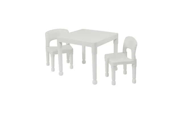 Liberty House Toys Kids Plastic Table & 2 Chairs White Childrens Set