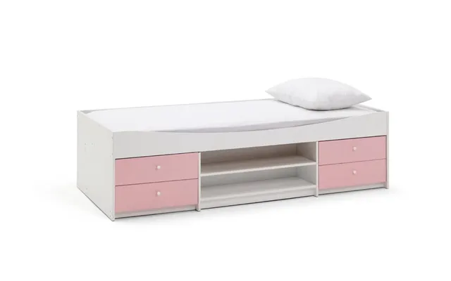 Malibu Storage Cabin Bed Pink & White Kids Childrens Bedroom Furniture