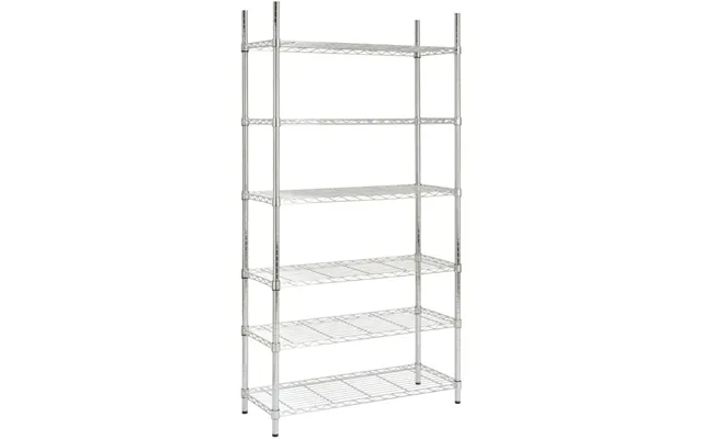 Metal 6 Tier Shelving Unit Chrome Industrial Storage Rack