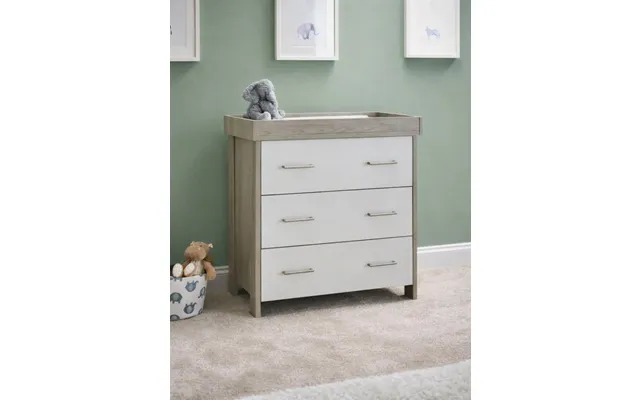 Nika Changing Unit Grey Wash White For Baby Room Easy Assembly Uk