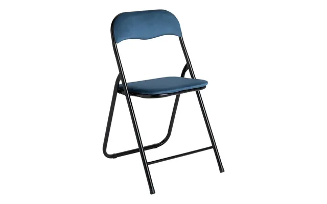 Nyla Velvet Folding Dining Chair Blue Modern Kitchen Furniture Portable