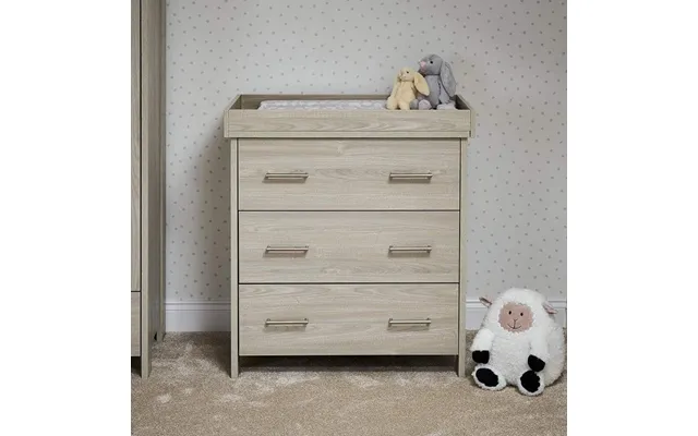 Obaby Nika Changing Unit Grey Wash Baby Dresser Nursery Storage