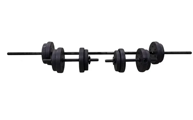 Opti Vinyl Dumbbell And Barbell Set 25kg Home Gym Weight Lifting Fitness