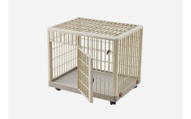 Plastic Dog House Size L Beige Pet Crate 974 X 674 X 740 Mm Beige