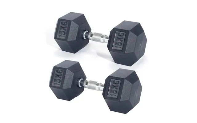 Pro Fitness 15kg Hex Dumbbell Set Home Gym Weight Lifting Strength