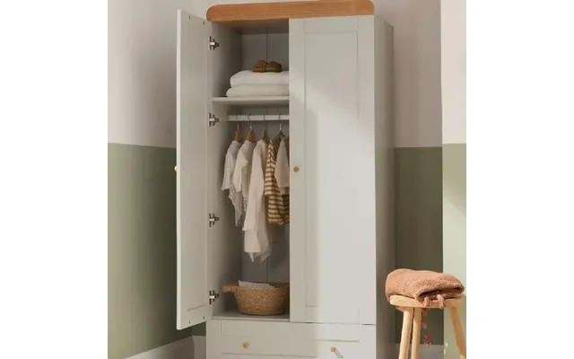 Rio Wardrobe Dove Grey Oak Nursery Storage 175cm H