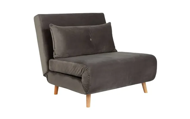 Roma Velvet Fabric Chairbed Charcoal Modern Comfortable Lounge