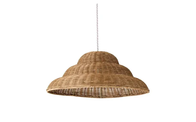 Structured Rattan Natural Easy Fit Lampshade 50cm Modern Boho Lighting