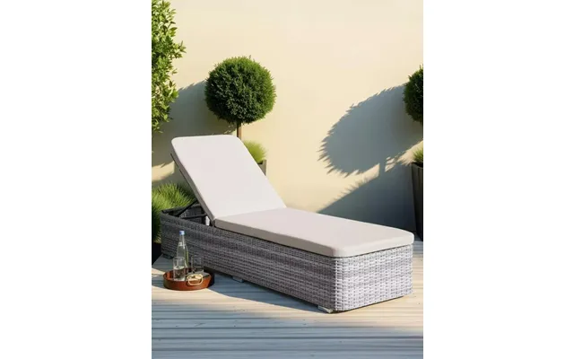 Verdura Lounger Grey Weatherproof Steel Frame 4 Recline