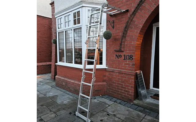 3.46m Lightweight Aluminium Folding Multi-position Work Platform Ladder
