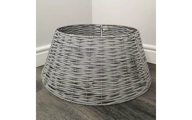 40 58cm Samuel Alexander Kd Willow Christmas Tree Skirt Wicker Rattan- Medium Light Grey