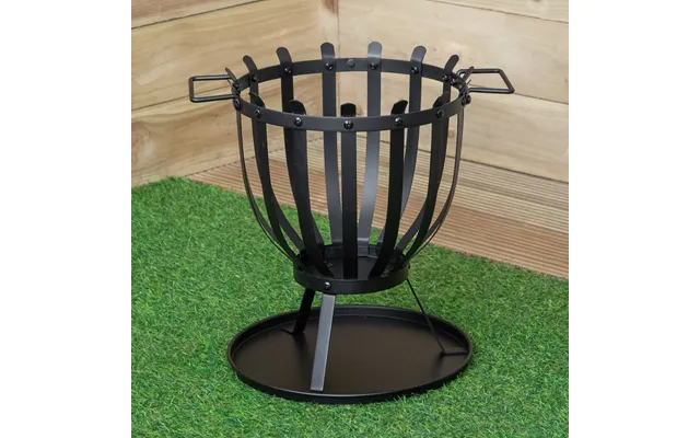 44cm Black Steel El Clasico Outdoor Garden Firebasket