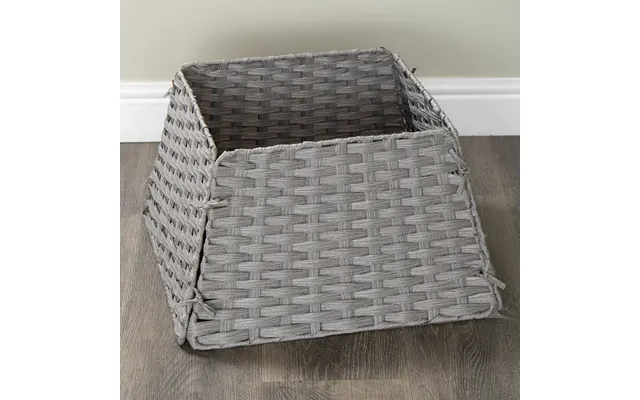 47cm X 46cm Samuel Alexander Foldable Rattan Christmas Tree Skirt In Grey
