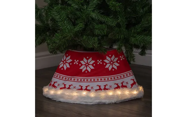 60cm Usb Powered Light Up Snowflake & Reindeer Christmas Tree Collar With Leds
