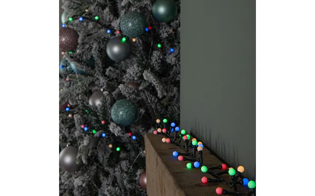 7.5m 300 Led Multi-action Christmas Frosted Cap Berry String Lights With Timer In Multi-coloured
