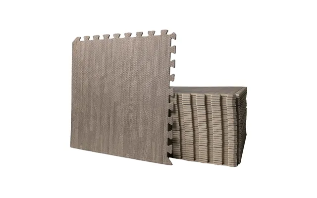 8 Piece Grey Wood Effect Eva Foam Floor Protective Floor Tiles Mats 60x60cm Each Set For Gyms - Kitchens