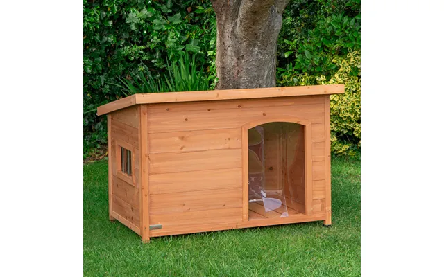 82cm X 1.16m Large Outdoor Garden Wooden Dog House Kennel With Window