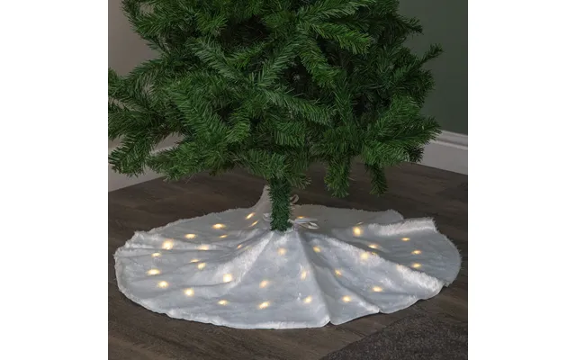 90cm Led White Fur Fabric Christmas Tree Skirt