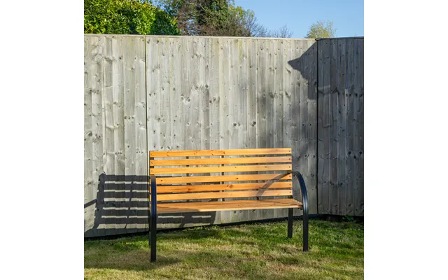 Ambleside 2 Person Outdoor Metal Wooden Garden Patio Bench