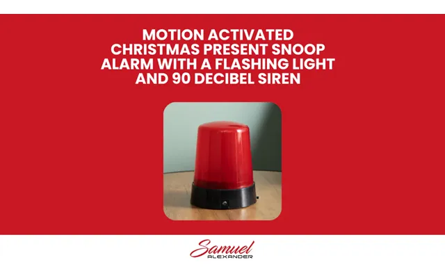 Motion Activated Christmas Present Snoop Alarm With A Flashing Light And 90 Decibel Siren