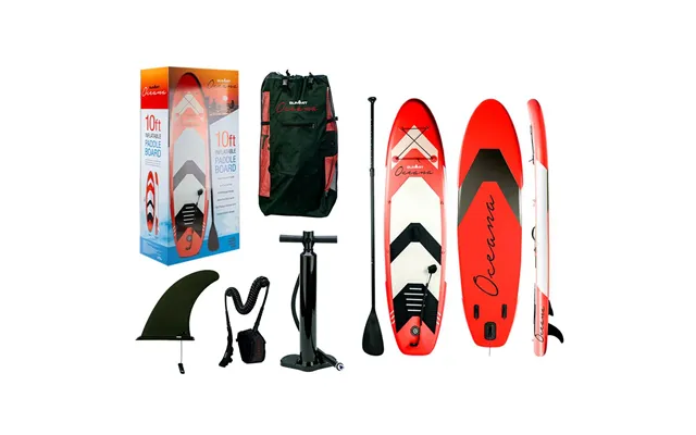 Summit Oceana 10ft Inflatable Paddle Board With Pump & Kit Ideal For Open Water In Red product image