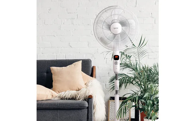16 Inch Dc Motor Pedestal Fan White